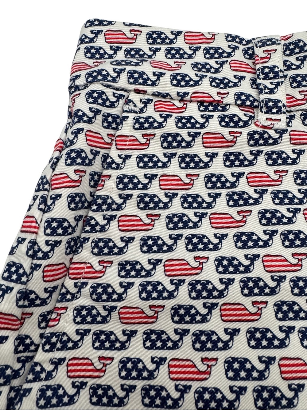 Vineyard Vines Stars and Stripes Whale Shorts 9" Rise 3" Inseam Pockets Size 4 - Picture 3 of 14